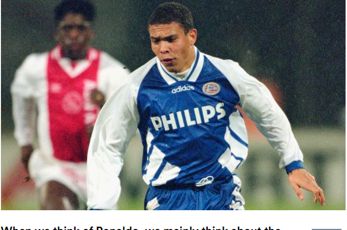 Ronaldo Nazario saat masih berseragam PSV Eindhoven.