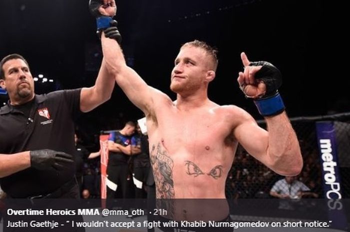 Petarung UFC asal Amerika Serikat, Justin Gaethje.