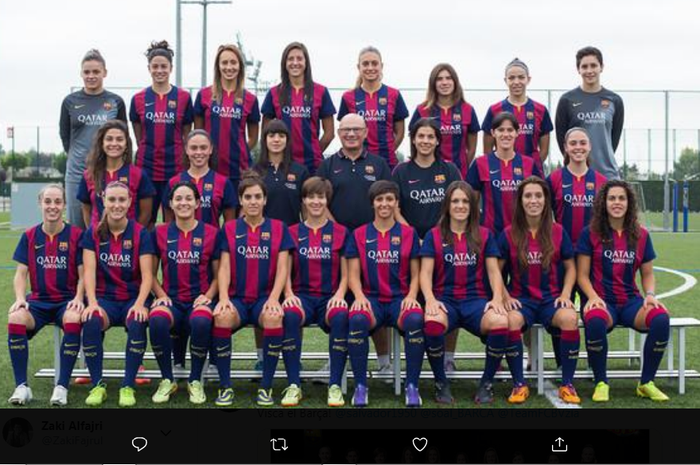 Skuad tim sepak bola wanita Barcelona baru saja dinobatkan sebagai juara di Liga Spanyol Wanita musim 2019-2020.