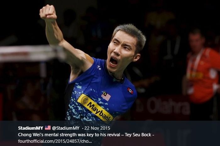 Mantan pebulu tangkis Malaysia, Lee Chong Wei.