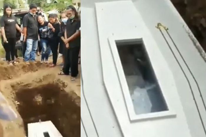 Heboh video viral memperlihatkan detik-detik mayat yang sudah berada di liang lahat melambaikan tangan dari balik peti kaca, begini penjelasan ilmiahnya.