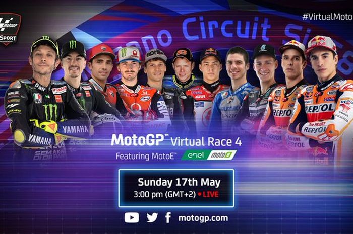 Poster balapan MotoGP virtual keempat, Minggu (17/5/2020).