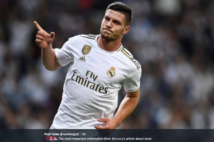 Striker milik Real Madrid, Luka Jovic.