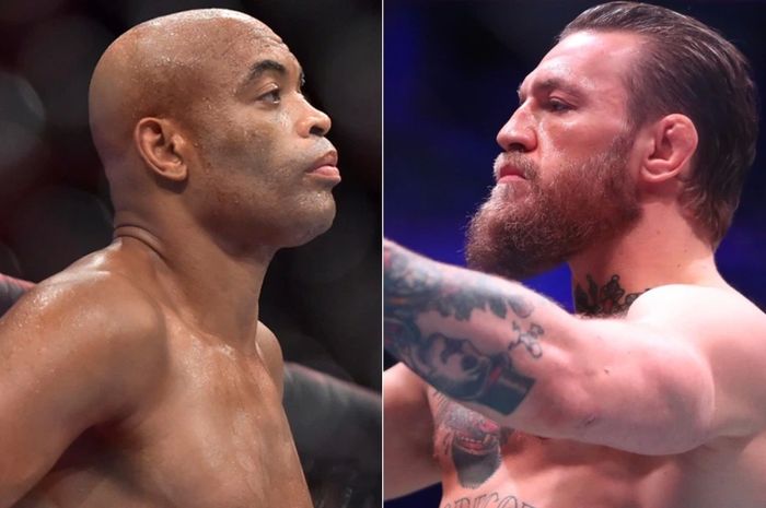 Anderson Silva (kiri) dan Conor McGregor (kanan).