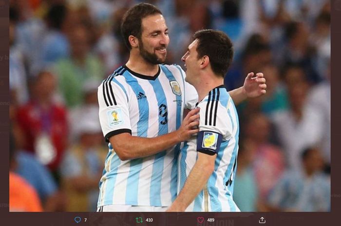 Bintang Juventus, Gonzalo Higuain dan Lionel Messi.