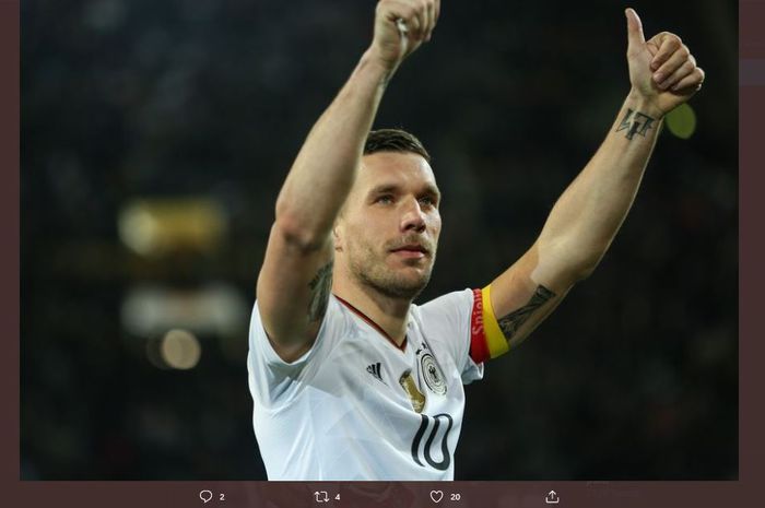 Pemain timnas Jerman, Lukas Podolski.