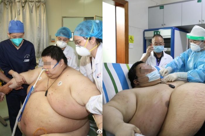 Zhou saat ditangani tenaga medis