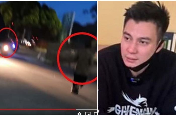 Sopir Baim Wong Nyaris Tertabrak saat Selamatkan Barang  