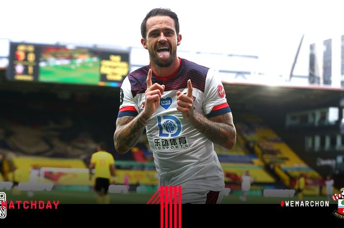 Danny Ings cetak 2 gol di laga kontra Watford di Vicarage Road, pada Minggu (28/6/2020). 