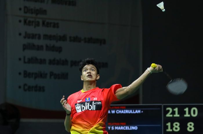 Alvi Wijaya Chairullah saat tampil pada babak penyisihan PBSI Home Tournament, Kamis (9/7/2020)