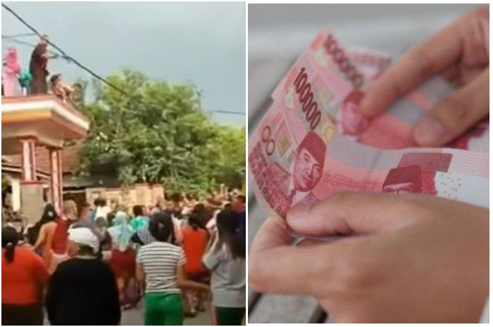 Bikin Hujan Duit Sampai Dikerubungi Warga, Tukang Bakso Ini Viral Usai Sebar Uang Rp 10 Juta dari Atap Rumah, Tetangga Rebutan Hingga Dorong-dorongan
