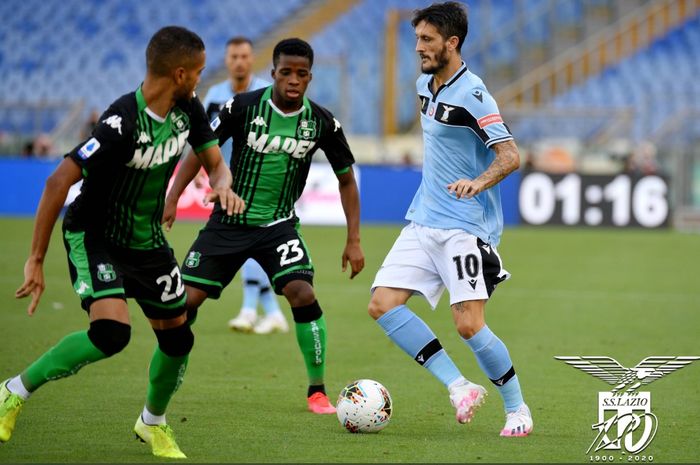 Laga Lazio kontra Sassuolo di Olimpico Roma pada pekan ke-32 Liga Italia, Sabtu (11/7/2020).