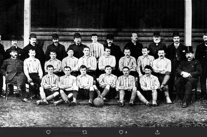 Skuad Sunderland saat menjuarai Liga Inggris musim 1891-1892.