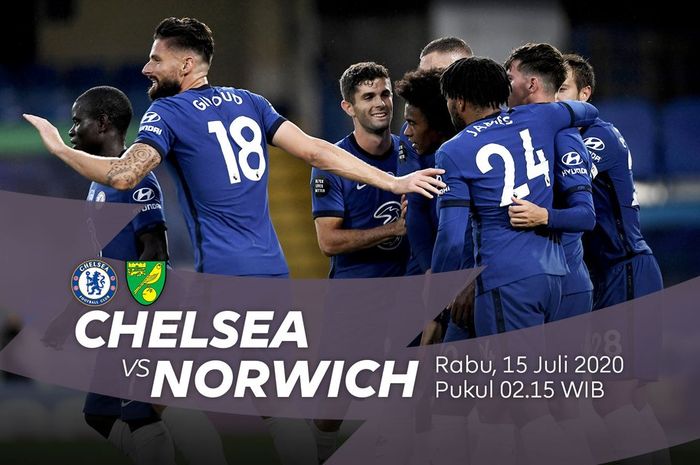 Poster laga Chelsea vs Norwich City.
