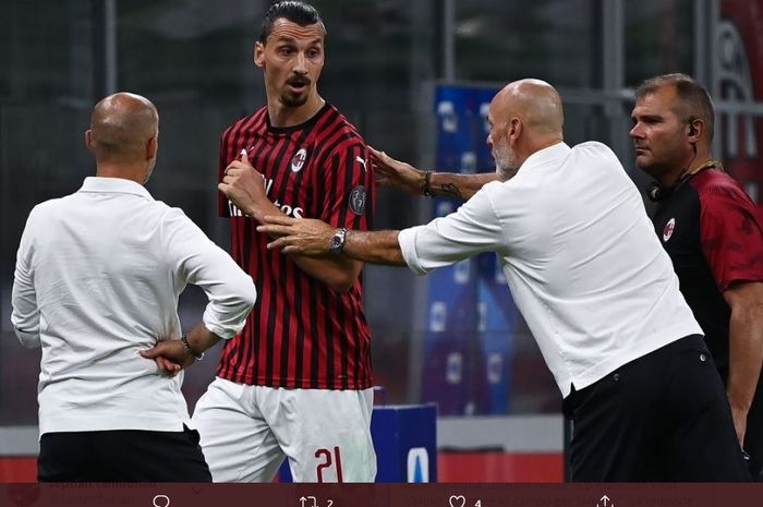 Terungkap sudah kalimat striker AC Milan, Zlatan Ibrahimovic, saat marah kepada pelatih I Rossoneri, Stefano Pioli, karena diganti pada menit ke-62.