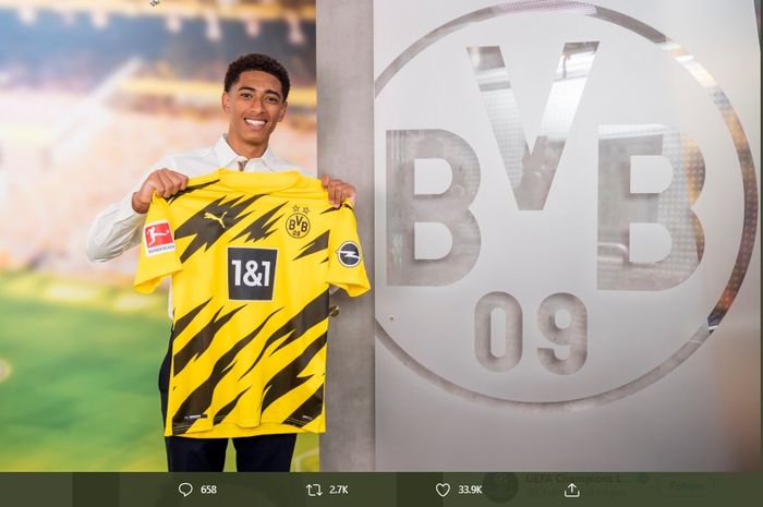 Bocah ajaib asal Inggris, Jude Bellingham, resmi bergabung dengan Borussia Dortmund.