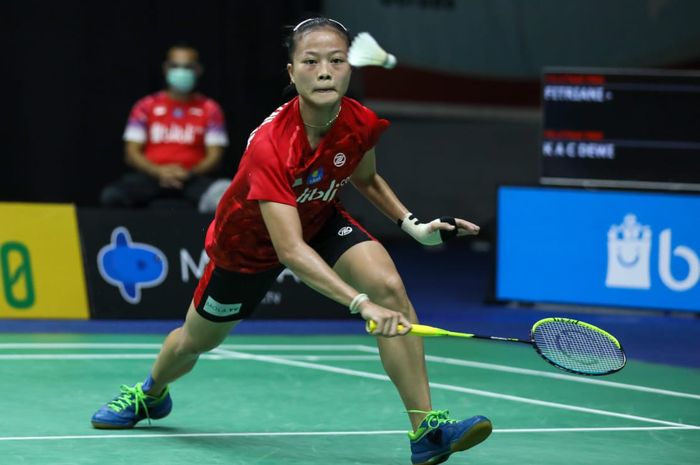 Pebulu tangkis tunggal putri, Fitriani pada PBSI Home Tournament di pelatnas Cipayung, Jakarta, Rabu (22/7/2020).