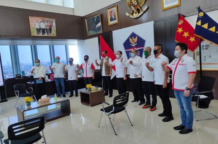 Audiensi PSSI dan PT Liga Indonesia ke BNPB