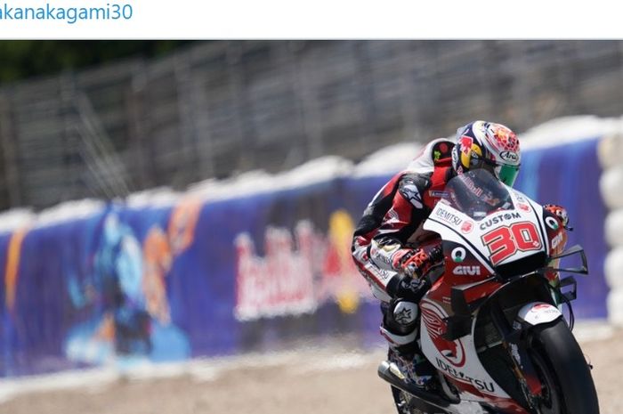 Pembalap MotoGP dari tim LCR Honda, Takaaki Nakagami.