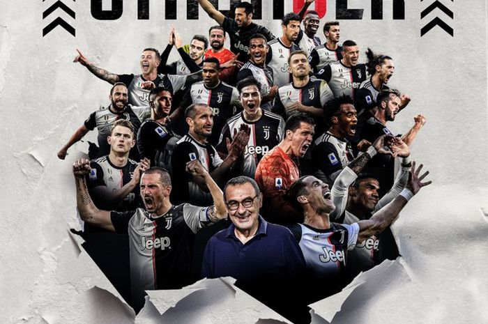 Juventus menjadi juara Liga Italia 2019-2020 usai mengalahkan Sampdoria di Stadion Allianz, Minggu (26/7/2020).