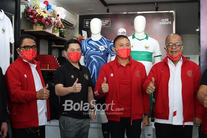 Ketua Umum PSSI, Mochamad Iriawan, menghadiri acara launching jersey tandang timnas Indonesia tebaru