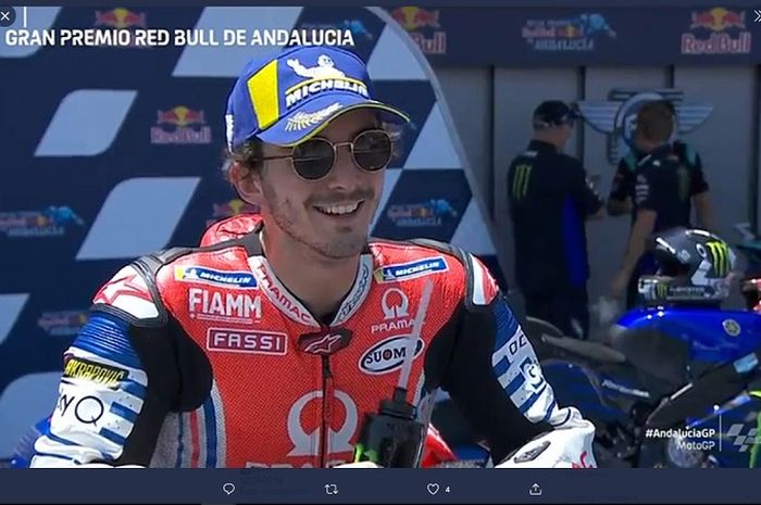 Pembalap MotoGP tim Pramac Racing sekaligus anak didik Valentino Rossi, Francesco Bagnaia.