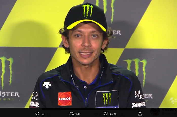 Rider MotoGP dari tim Yamaha Monster Energy, Valentino Rossi.