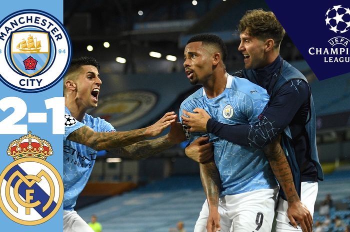 Manchester City berhasil menaklukkan Real Madrid dengan skor 2-1 pada laga leg kedua babak 16 besar Liga Champions, Sabtu (8/8/2020) dini hari WIB.