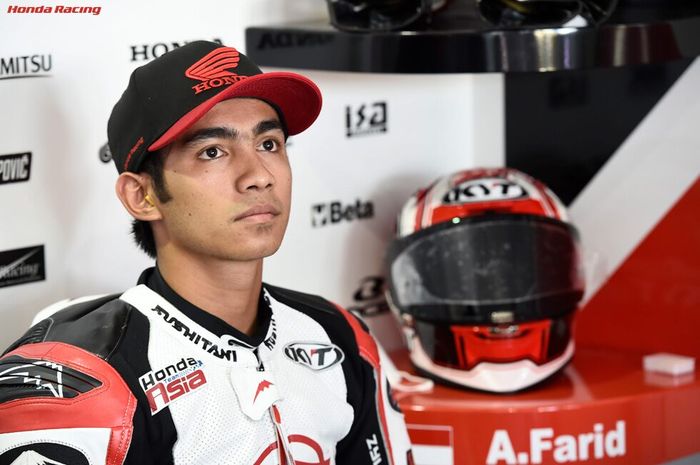 Pembalap Indonesia yang mengaspal di kelas Moto2, Andi Gilang.