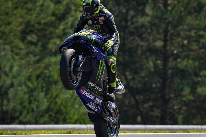 Pembalap MotoGP dari tim Monster Energy Yamaha, Valentino Rossi.