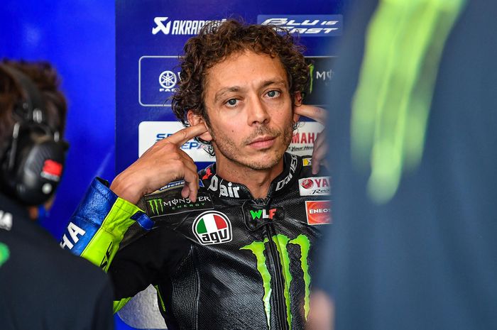 Valentino Rossi tampil melempem pada FP1 MotoGP Austria 2020 Jumat siang (14/8/2020) WIB. 