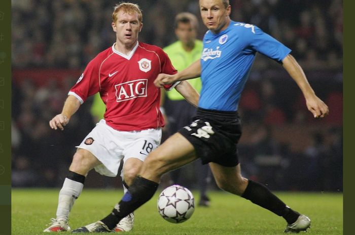 Momen duel Manchester United dan Kobenhavn pada ajang Liga Champions 2006-2007 di Old Trafford dalam fase grup.