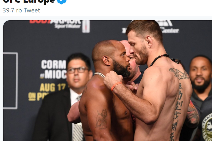 Daniel Cormier dan Stipe Miocic akan kembali bertanding pada UFC 252 yang berlangsung di UFC APEX, Nevada, Amerika Serikat, Minggu (16/8/2020) pagi WIB. 