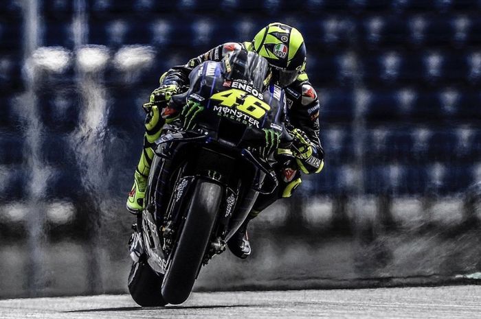 Pembalap MotoGP dari tim Yamaha Monster Energy, Valentino Rossi. 