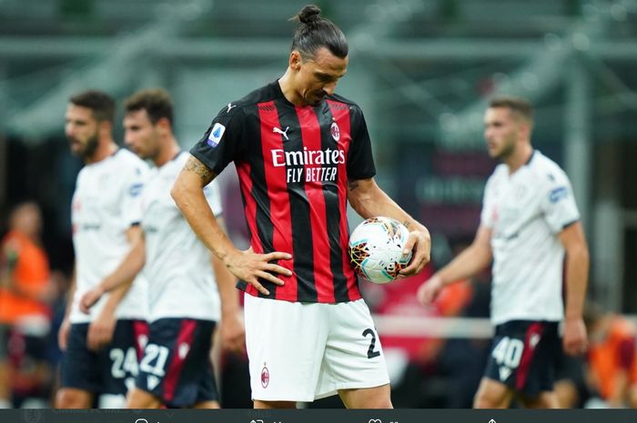 Penyerang AC Milan, Zlatan Ibrahimovic, masih belum dipastikan bakal berada di San Siro.