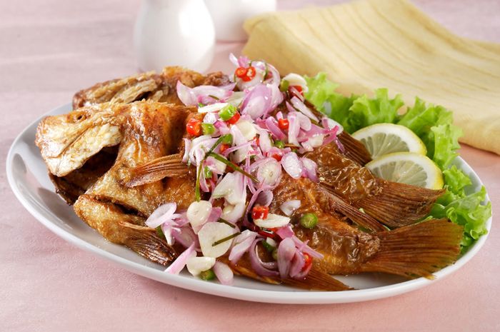Ikan Nila Goreng Siram Sambal Bawang