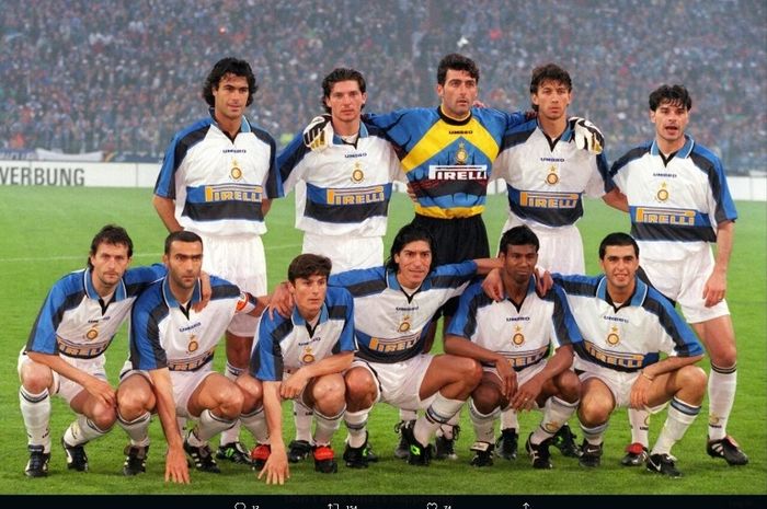 Skuad Inter Milan pada final Liga Europa 1996-1997.