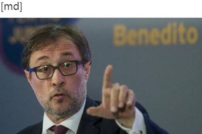 Kandidat Presiden Barcelona dalam pemilihan pada 2010 dan 2015, Agusti Benedito.