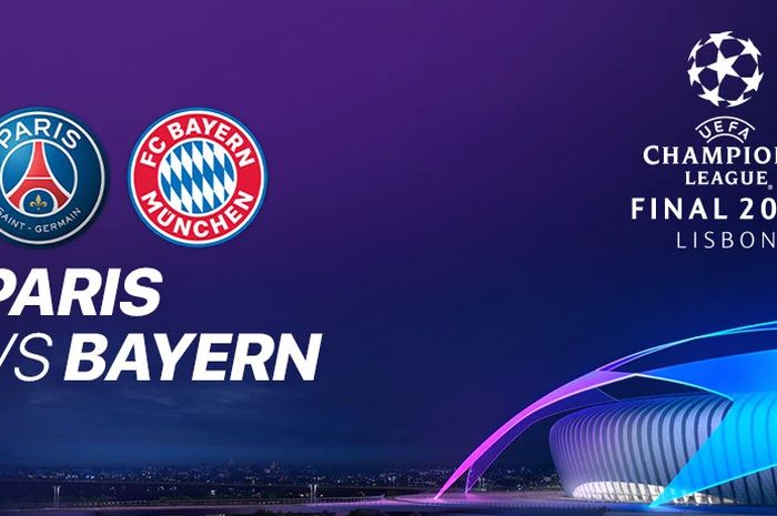 Poster laga final Liga Champions 2019/2020 antara Paris Saint-Germain (PSG) dan Bayern Muenchen, Senin (24/8/2020).