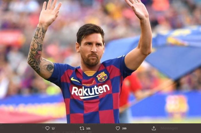 Kapten Barcelona, Lionel Messi.