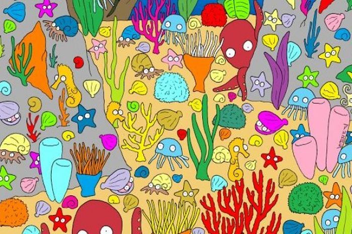 Tes Ketajaman Mata! Temukan Ikan di Dasar Laut Kurang Dari ...