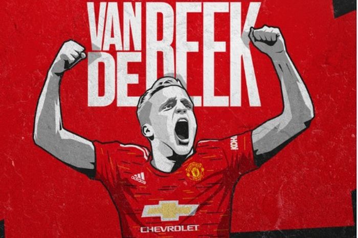 Manchester United mengumumkan secara resmi kedatangan Donny van de Beek dari Ajax Amsterdam. 