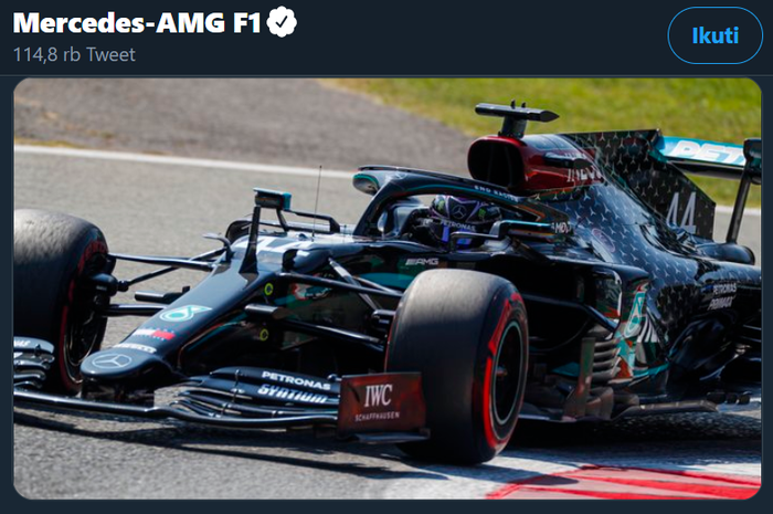 Pembalap Mercedes, Lewis Hamilton, saat beraksi pada kualifikasi F1 GP Italia di Autodromo Nazionale Monza, Sabtu (5/9/2020).