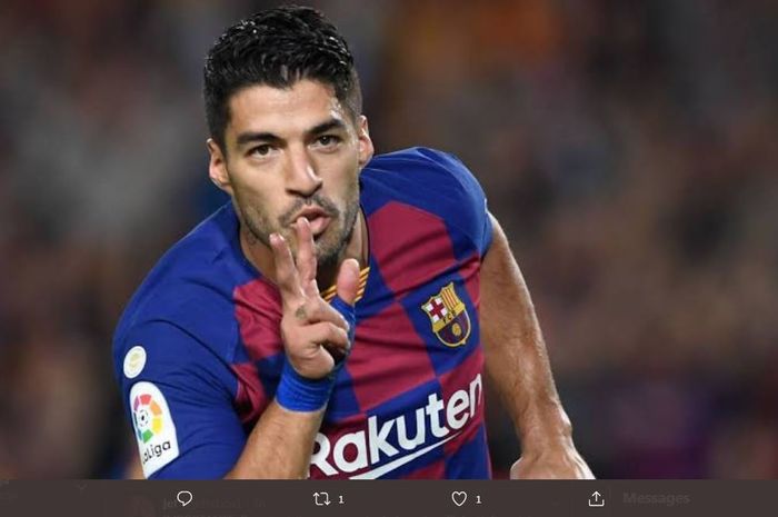 Penyerang Barcelona, Luis Suarez.