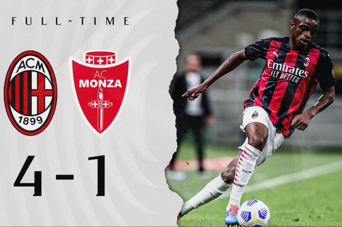 AC  Milan mengalahkan Monza 4-1 dalam uji coba pramusim, Sabtu (5/9/2020) di San Siro.