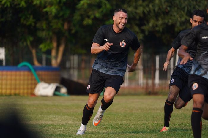 Marko Simic berlatih bersama skuad Persija Jakarta di Lapangan PS AU Halim Perdanakusuma, Jakarta, pada Senin (7/9/2020) sore WIB.