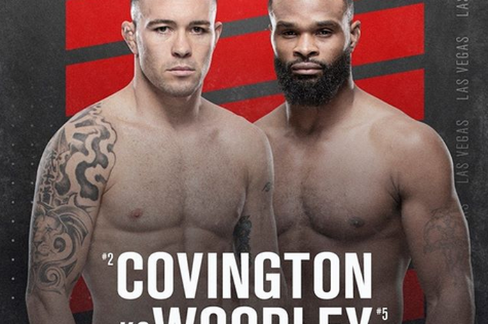 Poster duel UFC yang digadang-gadang bakal brutal, Colby Covington vs Tyron Woodley.