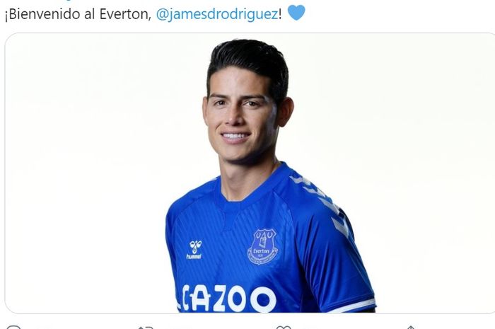 Everton mengumumkan perekrutan James Rodriguez.