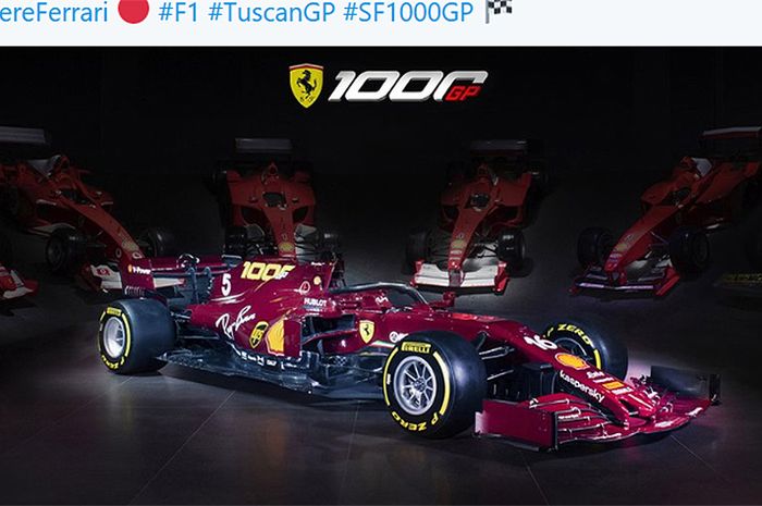 Tim Ferrari akan tampil dengan tampilan khusus pada seri balap GP Toskana yang menandai penampilan ke-1000 mereka di ajang Formula 1.