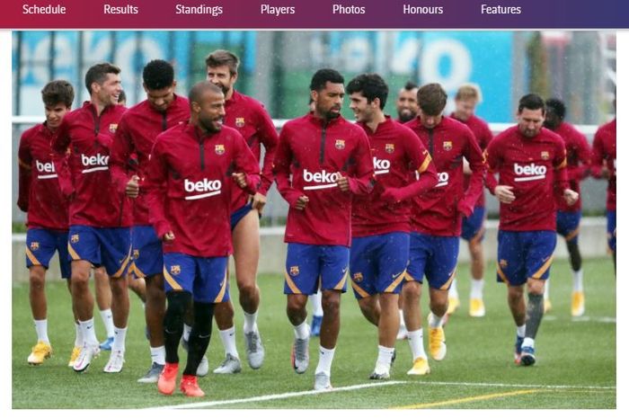 Suasana sesi latihan bersama Barcelona di Ciutat Esportiva Joan Gamper, 9 September 2020.